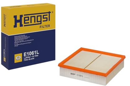 HENGST - Luftfilter E1061L - Luft-Filtereinsatz für KFZ | Hochwertiger Motorluftfilter für Otto- oder Dieselmotor - Schutz für Motoren - Wasserbeständig