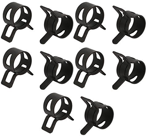 sourcing map 10 Pcs Schlauchschelle Federband Typ Mangan Stahl 13MM DE de