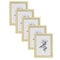 WOLTU Bilderrahmen 13x18 cm, 5er Set, Natur Holzrahmen Collage Wanddeko, Fotorahmen mit Passepartout, Posterrahmen zum vertikalen oder horizontalen Aufhängen/Aufstellen
