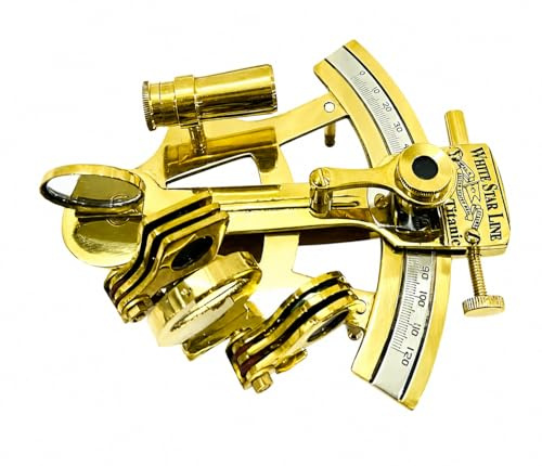 Roorkee Instruments (INDIA) solider Messing-Sextant, White Star Line, Titanic-Fanartikel, 12,7 cm