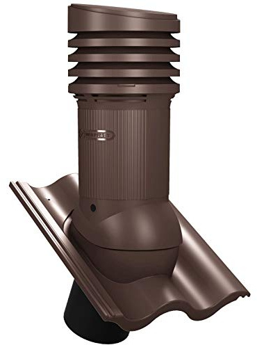 Parotec Entlüftungskamin DN 160 mm passiv für Braas - Harzer - Braun | für Nelskamp - Sigma Dachziegel Dachentlüftung, Abluftrohr, Lüftungshaube, RAL 8017