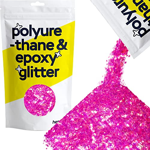 Hemway Resin Glitter Hot Pink Iridescent Mix 100g Mixed Chunky