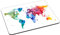 Pedea Gaming und Office Mauspad - 220 x 180 mm - mit Vernähten Rändern und Rutschfester Unterseite, Color World