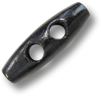Knopfparadies - 3er Set schwarz lasierte Knebelknöpfe aus Holz. Ø: ca. 13x40mm!