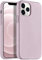 Upeak Silicone Case Compatible with iPhone 12 and iPhone 12 Pro, 6.1 Inches Flexible Phone Cover Case with Three Layer Structure Protection, Lavender