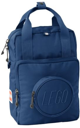 LEGO Bags Signature Brick 1x1 Kinder Rucksack 7 Liter, leichter Kindergartenrucksack, Kita Backpack in Blau, Vorschulrucksack mit großem Hauptfach, 2 kleine Fächer, Reflektoren & anpassbarer Brustgurt