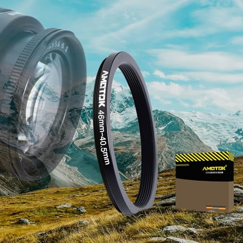46mm vers 40,5mm Adaptateur d'objectif/Bague d'adaptation pour Filtre 46mm à 40,5mm,Compatible avec Tous Les Accessoires de Filtre 40,5mm