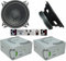KIT SET PER CIARE CW100Z 2 woofer altoparlanti diffusori 10 cm 100 mm 4 40 watt rms 80 watt max impedenza 4 ohm porte auto sospensione in gomma nero, set di 2 + 5 adesivi omaggio