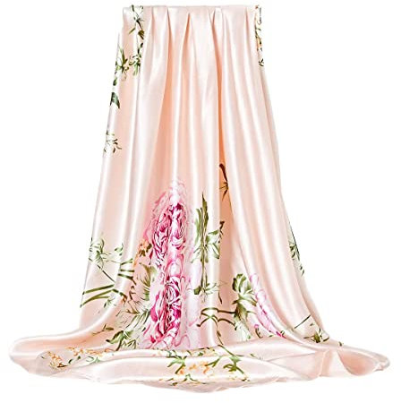 FAIRYGATE Seiden Quadrat Schal Damen Tücher Stolen Hochwertiges Seidentuch Seidenschal Halstuch Stola Kopftücher 75009