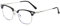Fullwosing Brille Kurzsichtig mit Minus Dioptrien -1.00 to -6.00 Myopie Sehstärke Kurzsichtig Herren Damen (-4.50, Silber)
