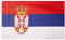 MUWO Flagge Nations Together 90 x 150 cm Nationalmanschaften, doppelseitige Gartenflagge, wetterfeste Fanflagge, Fußballflagge Polyester Länderfagge Deutschland mit Ösen (Serbien)