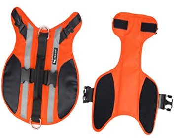 Mipcase 1pezzi Giubbotto Di Salvataggio Per Cani Cuccioli Giubbotto Galleggiante Sicuro Per Nuoto All Aperto Taglia s Arancione Accessorio Per Animali Domestici Facile Da Indossare e