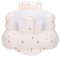 AirSwim Inflatable Baby Chair, Inflatable Baby Seat for Babies 3 Months and Up, Summer Blow Up Chair with Built in Air Pump, Infant Floor Seats for Learning to Sit, Palying, Camping, Tulip