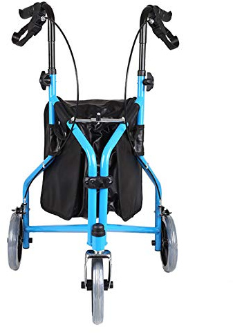 3 Wheel Rollator Walker All Terrain Wheels 20,3 cm (8 Zoll) inklusive Tasche faltbar Aluminium Rollator Walker