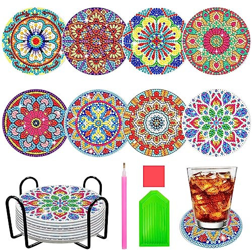 Geschenk für Mädchen 8 9 10 11 12 Jahre, Diamond Painting Mandalas für Erwachsene Malen Nach Zahlen Basteln Mädchen 8-12 Jahre DIY Bastelset Kinder Geschenkideen Geburtstag Geschenke Teenager Frauen