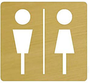 Uomo Donna Bagno Segno Adesivo Porta Adesivo Bagno Toilette Finestra Targa in ottone Ristorante Forniture per decorazioni per hotel (9)