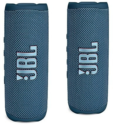 JBL FLIP 6 Waterproof Portable Bluetooth Speaker Bundle - Blue (Pack of 2)