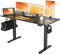 Claiks Schreibtisch Höhenverstellbar Elektrisch, Höhenverstellbarer Schreibtisch 160x60 cm, Standing Height Adjustable Desk, Schwarz Gestell/Schwarz Oberfläche