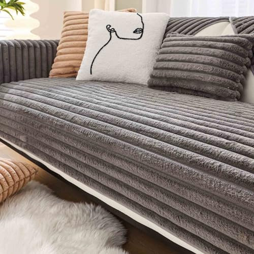 YWQJL Samt Sofabezug Sofaschoner rutschfest 1 2 3 4 Sitzer,l Form Sofaüberwurf,Sofa Überzug Ecksofa Pets Dog Couch Überzug Couch Überzug Sofa Überwurf (#27, 90x240cm)
