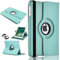 SPOTEX Funda giratoria de 360 grados para iPad Mini de 5ª y 4ª generación - 7.9 pulgadas (2019, 2015) Funda de piel sintética con función de apagado automático para iPad Mini 4/5 (Aqua)