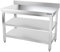 GGM Gastro | ATK147A#ZB | Edelstahl Arbeitstisch Premium - 1400x700mm - mit Grundboden, Aufkantung & Zwischenboden