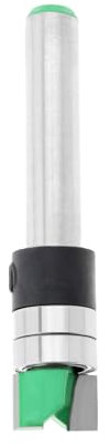 YINETTECH 1/4 Inch Shank Guided Profiler Router Cutter Bit Straight Two Flute Router Cutter Bit for Compostion Materials MDF Solid Wood, 9.5mm Cut Diameter/ 6.35mm Cut Length