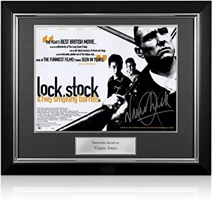 Exclusive Memorabilia Vinnie Jones Signed Lock, Stock & Two Smoking Barrels Film Poster. Deluxe Frame