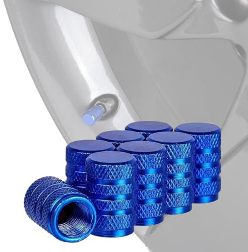 JEYORZY 8 pcs Bouchons de Valve de Pneu, Aluminium anodisé, résistant à la Corrosion, Couvre-Valve Universel pour Voitures, camions, Motos, SUV et vélos