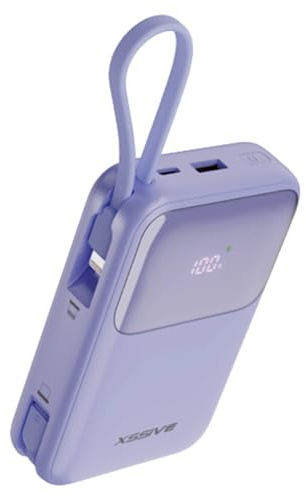 22,5W Power Delivery Schnelllade-Powerbank mit LED-Display Lila