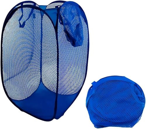PARENCE.- Panier à Linge Pliable Grande Capacité - Panier à Mailles avec Poignées - Polyvalent, Rangement - 47x26cm