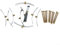 Niceminiwall 10 viti di riparazione per scatole da parete, gancio a vite per interruttori, aste di supporto per cassette, scatola inferiore, strumenti di riparazione per scatola scura di tipo 86