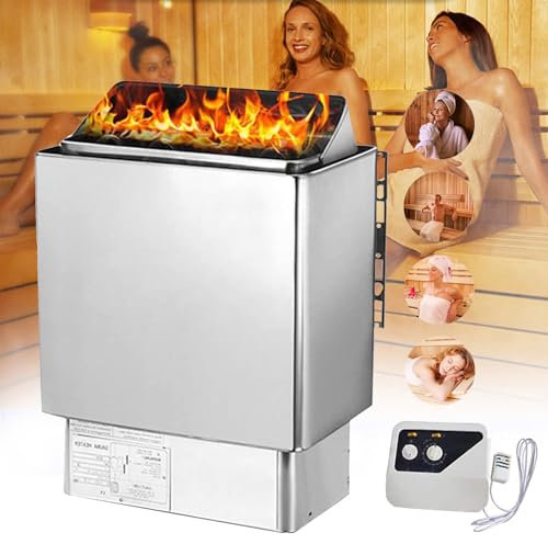 Riscaldatori Elettrici Per Sauna - Regolatore Esterno, Stufa Per Riscaldamento Sauna In Acciaio Inossidabile Da 3 Kw A 9 Kw Per Bagno Turco, Spa, Hotel, Temperatura E Tempo Regolabili,4.5KW