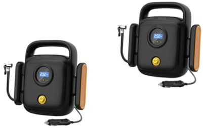 OUNONA 2st Elektrische Luftpumpe Reifenpumpe Fahrzeugluftpumpe Fahrzeugluftkompressor Aufblasbare Fahrzeugpumpe Tragbare Aufblasbare Autopumpe Luft Kompressor Pumpe Gummi