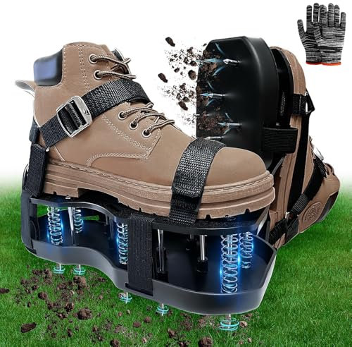Scarpe per Ventilatori per Prato, Scarpe Chiodate per Prato, Antiscivolo, Scarpe per Aerare Il Prato, con Chiusura in Velcro Regolabile, Scarpe da Prato Premium per Ventilare E Sciogliere Il Prato
