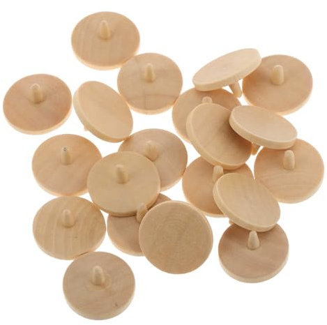 BESTonZON 20 Stück Golfbecher Ballett Holz Golf Marker Golfausrüstung Marker Golfplatz Marker Golf Ball Platzierung Ausrichtungskugelmarker Golfball-Ausrichtungsmarkierungswerkzeug Beige