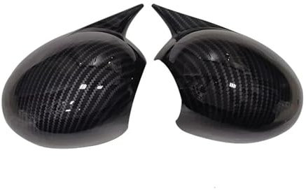 Arrière Coque Rétroviseur Autocollant Voiture Adapté pour Mini pour Cooper R55 R56 R57 R58 R59 R61, Couverture De Rétroviseur, Garniture De Cadre Rétroviseur Boîtier Rétroviseur(Carbone)