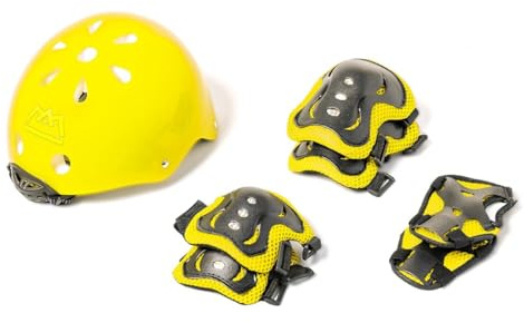 Set de protección para niños con Casco Atlas – Kit Completo con Rodilleras, Coderas y muñequeras – Casco Infantil Ajustable, cómodo y Resistente – Ideal para Bicicleta, Patinete, monopatín o Patines
