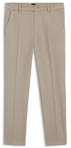 BOSS Herren H-Kaiton1 Slim-Fit Hose aus strukturierter Stretch-Baumwolle