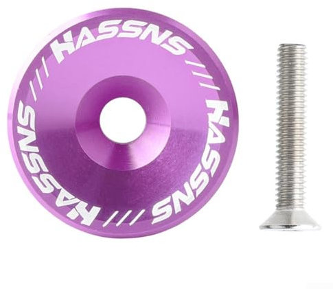 Lega di alluminio Cuffia Stem Top Cap 31 8mm con bullone per prestazioni affidabili su strada (viola)