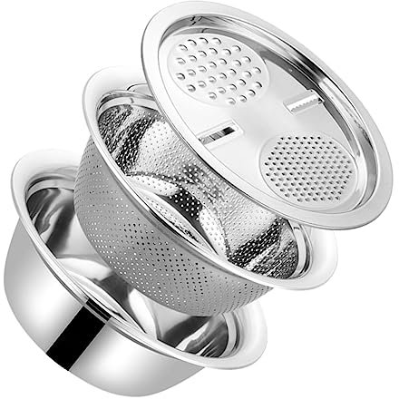 1Juego Utensilios de Cocina Multiusos con Inoxidable y Rallador para Preparar y Verduras