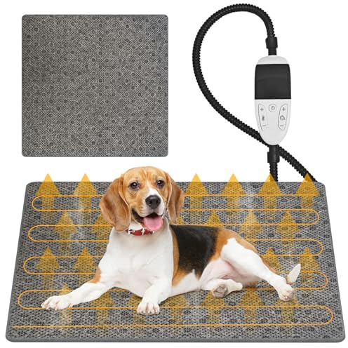 CACSPS Pet Heating Pad - Heating Mat for Cats & Dogs with Temperature Control, Automatic Shut-off (60x90cm)