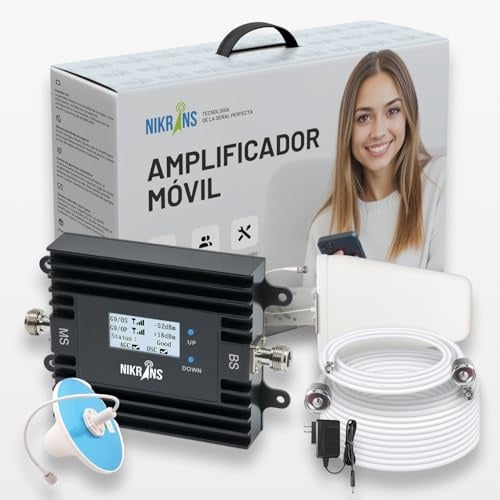 Nikrans Amplificatore 5G Nikrans BD-300FW – Ripetitore di Segnale Mobile Dual Band per 4G LTE e 5G - Copertura Fino a 300 m² - Compatibile con TIM, Vodafone, Iliad, ecc.