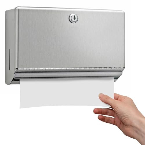 Bobrick 26212 ClassicSeries Papierhandtuchspender aus Edelstahl, Oberflächenmontage, satiniert, 26,4 cm Breite x 19,5 cm Höhe x 10,2 cm Tiefe