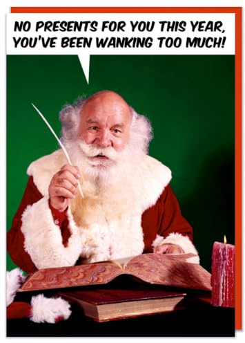 Dean Morris Cards Rude Christmas Card for Friends - Humour - No Presents for You this year