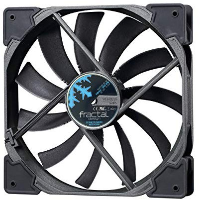 Fractal Design Venturi HF-14 Black - Computer Fan - Silent Fan - High Airflow - Long Life Time - FDB-Bearings - Aerodynamically shaped struts – 12v - 140 mm - Black (Single)