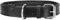 Knuffelwuff Weiches Lederhalsband Hund Hundehalsband Basic Plus Schwarz M 28-36 cm