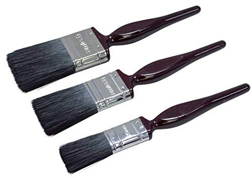 Amtech – No Bristle Loss Paint Brush Set, precise cutting-in to broad strokes, classic handles, 25mm, 38mm, 50mm