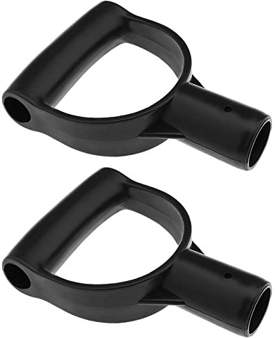 be in your mind 2pcs Poignée de Bêche en Plastique en Forme de D Poignée de Pelle Remplacement Poignée de Fourche de Jardin 28mm Diamètre Intérieur pour Pelle Fourche Creuser Outils de Ratissage
