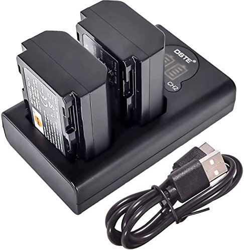 DSTE 2X NP-FZ100 Rechange Batterie + Dual USB Charger avec écran LCD Compatible pour FZ100 et Sony FX30, a1, A7R3, A7R III, α7R III, α7R3