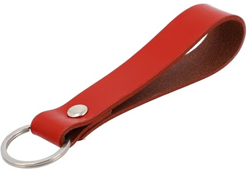 Gusti Schlüsselanhänger Leder - Shelton Schlüsselband Schlüsselring Lederband Lederanhänger gravierbar Rot Leder